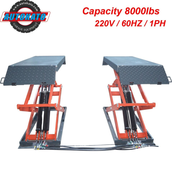 Stratus Commercial Grade On - Ground or In - Ground Mount Low Profile Full Rise Scissor Car Lift