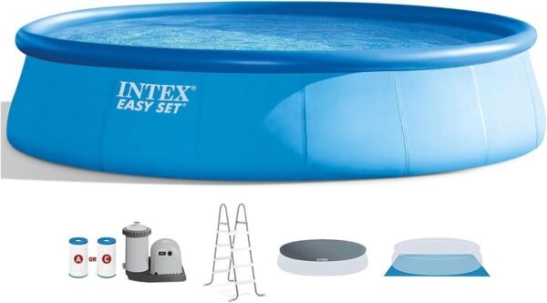 Intex 18 x 48 Inflatable Above Ground Swimming Pool with Ladder, Pump