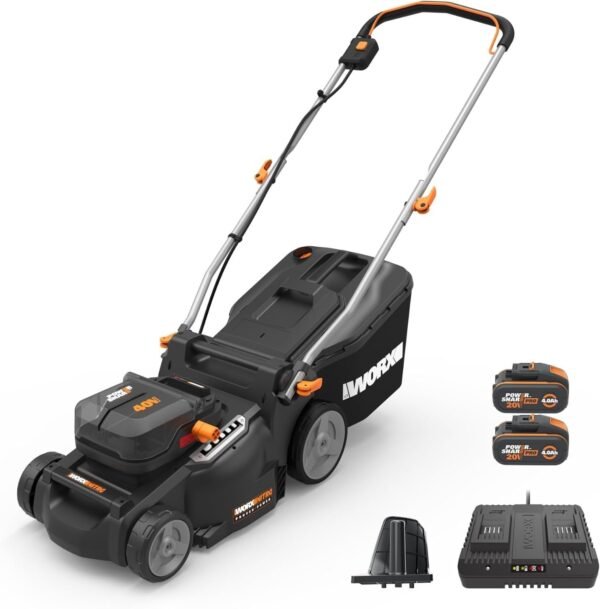WORX Nitro 40V 16 Cordless Lawn Mower w/Brushless Motor 2.0 & Intellicut