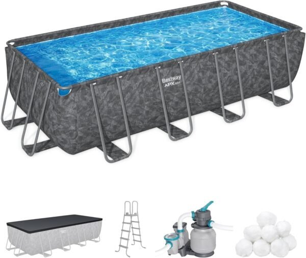 Bestway APX 365 18 x 9 x 52 Rectangular Above Ground Swimming Pool