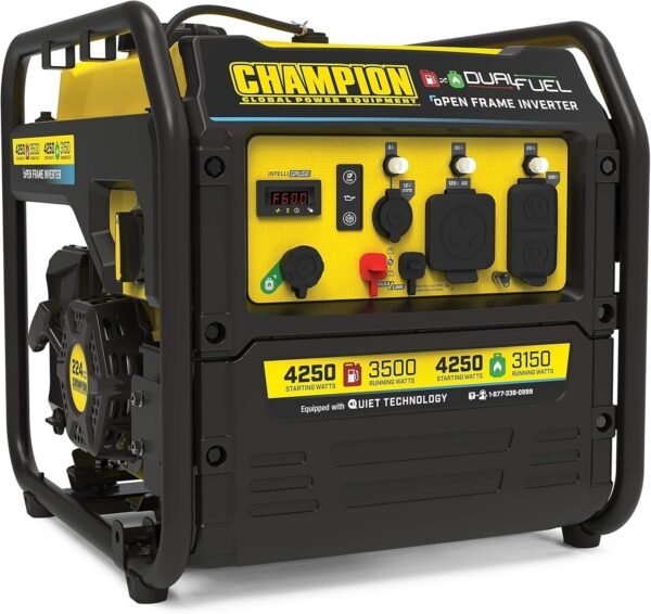 Champion 4250 - Watt Dual Fuel RV Ready Open Frame Inverter Generator