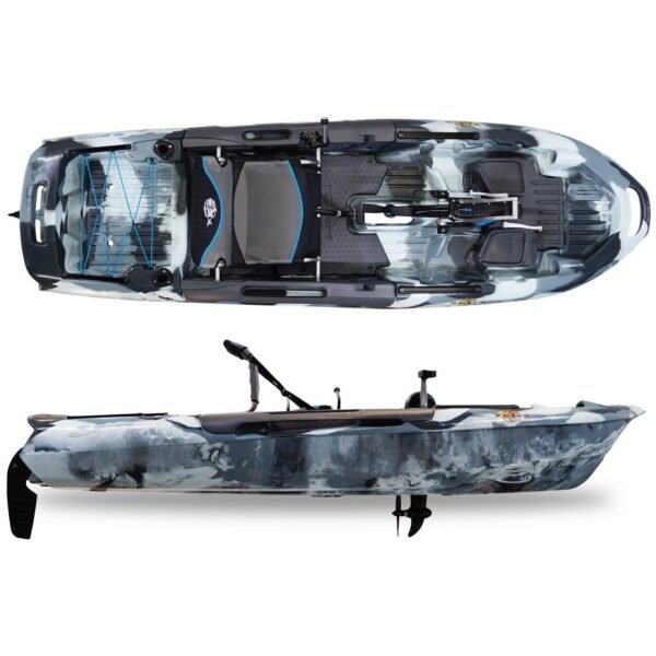 3 Waters Big Fish 108 Length Urban Camo Pro Fish Pedal Drive Cathedral Hull